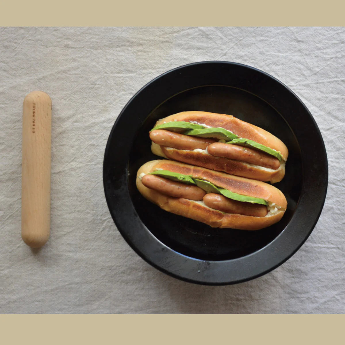 JIU 鉄フライパン S＆ ハンドル（フタ付き）